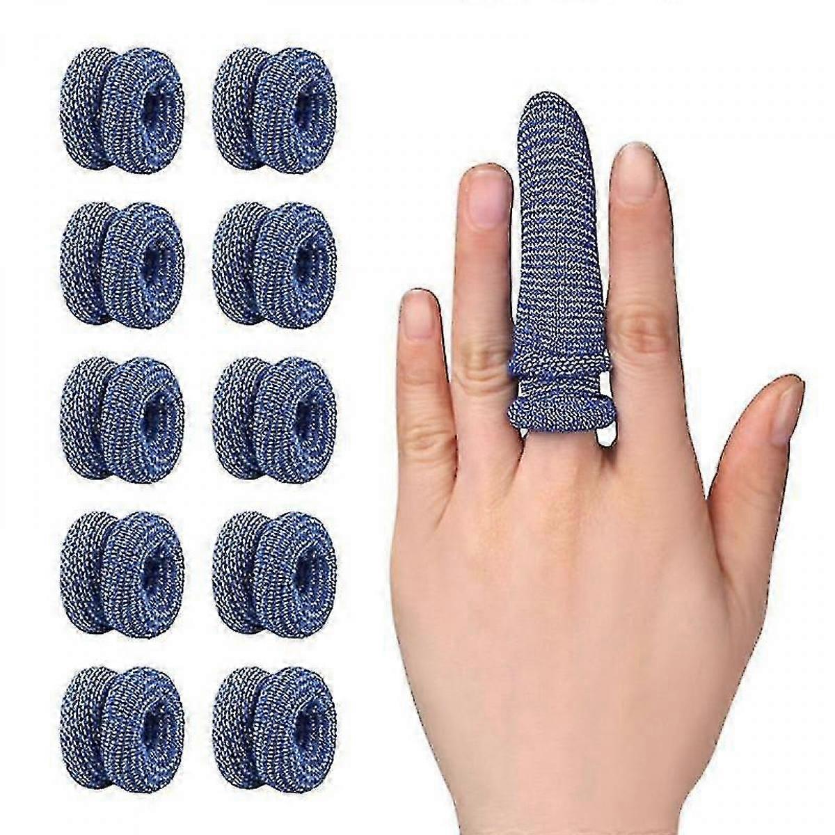 10pcs Fingertip Bandage Cover Thumb Tip Bandage High Elasticity Reusable Finger Guard Breathable For Anti-wear Sweat-absorbent