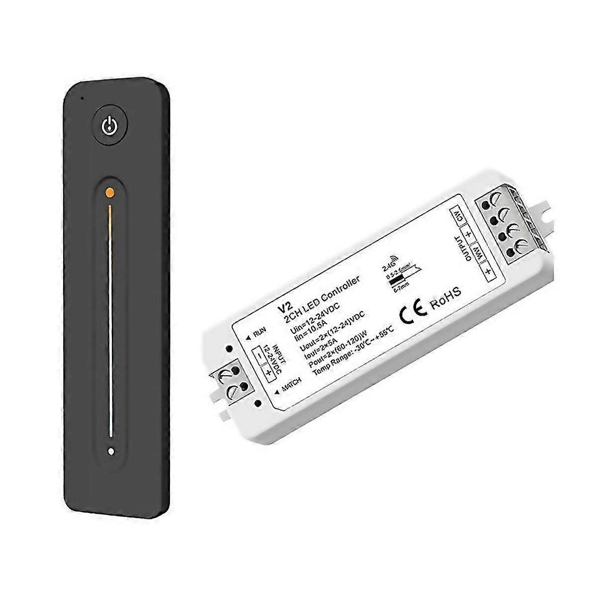 Für Tuya LED-Dimmer mit 24g RF Funkfernbedienung 1224V 2CH