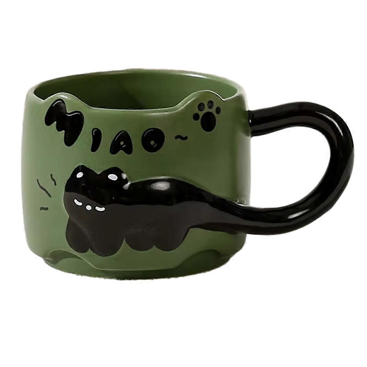 Cat Ceramic Mug 380ml-Stacked Coffee Cup A