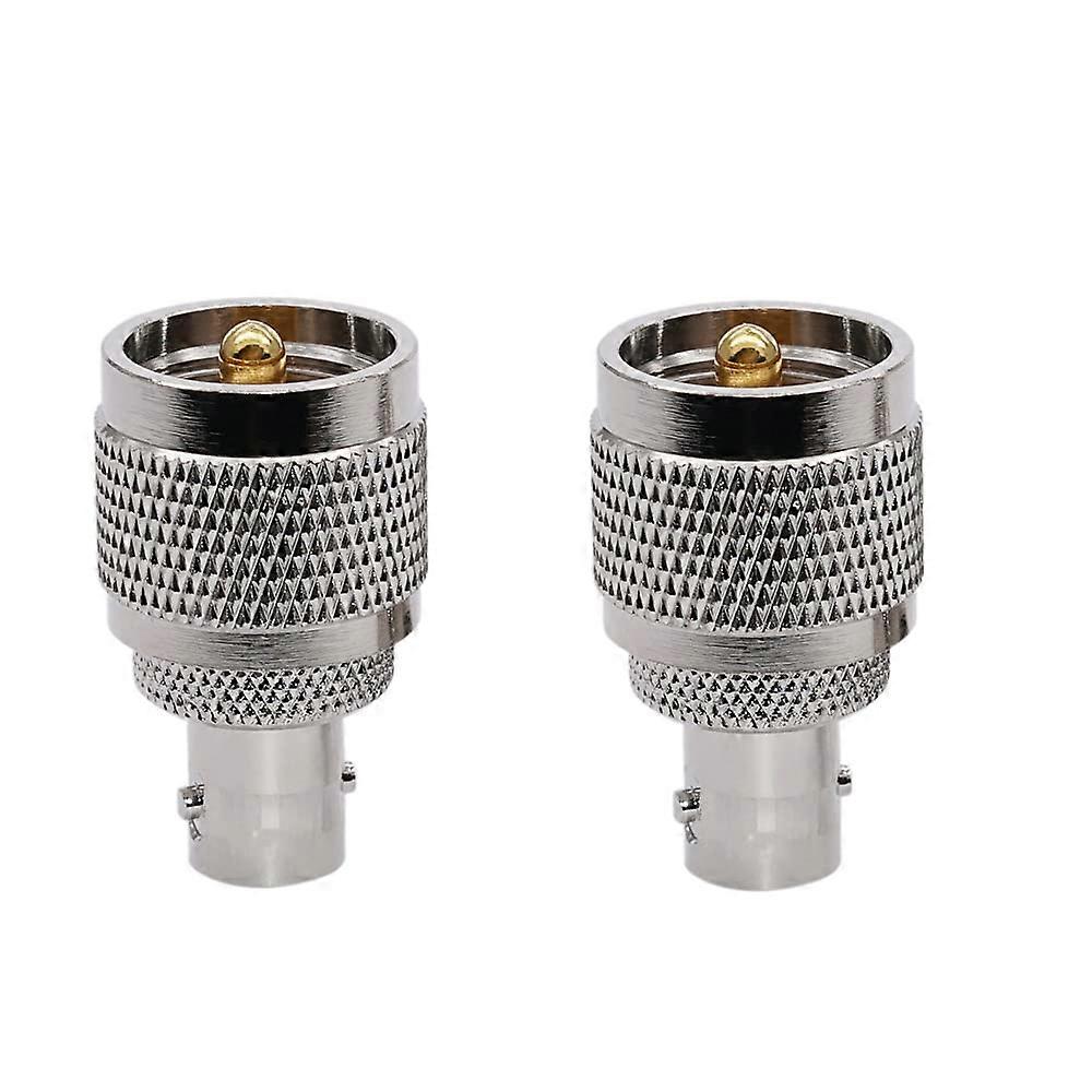 BNC to UHF Adapter, 2 Pcs, BNC Female to PL259 Male RF Connector, Short BNC to PL259 Adapters