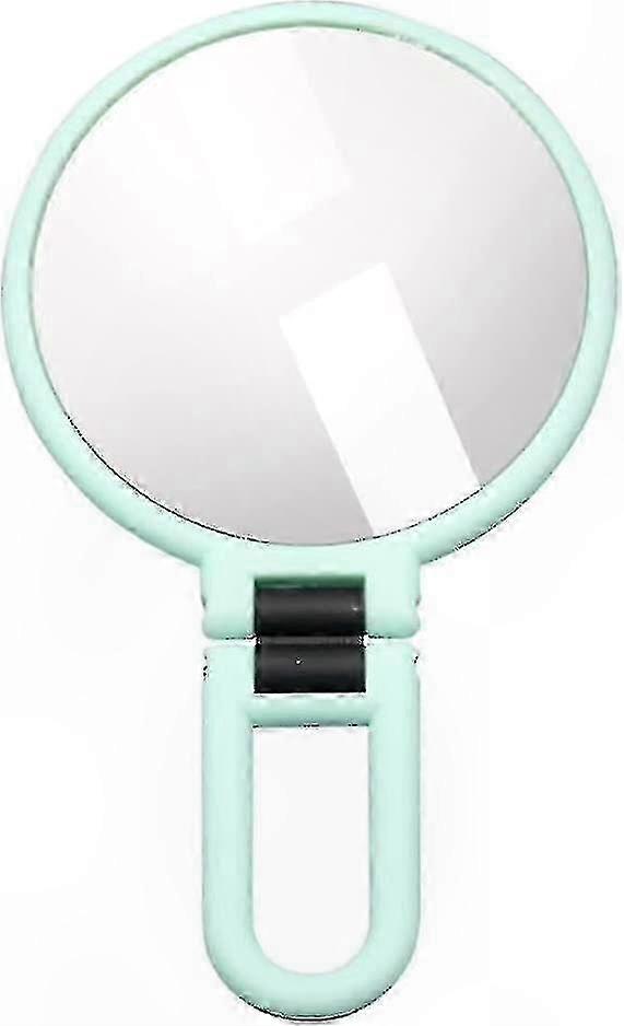 Portable Folding Cosmetic Mirror with 10x Magnification, Travel-Friendly Handheld Mirror for Makeup and Grooming