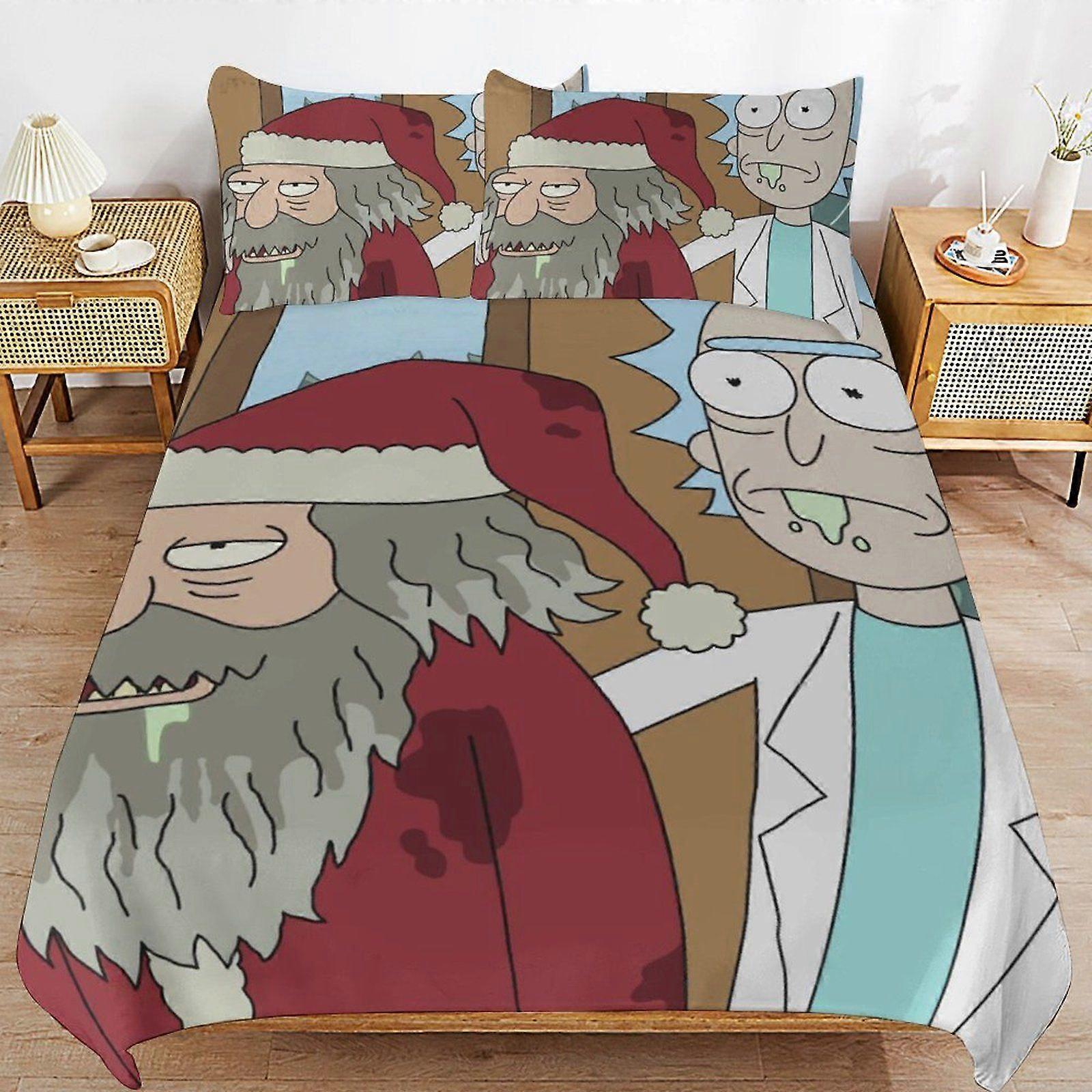 a65 Rick and Morty Season Perfect Sleep Upgrade Clean Threaded Surface Soft Handling Duvet Cover Sets Comfort Setup n65