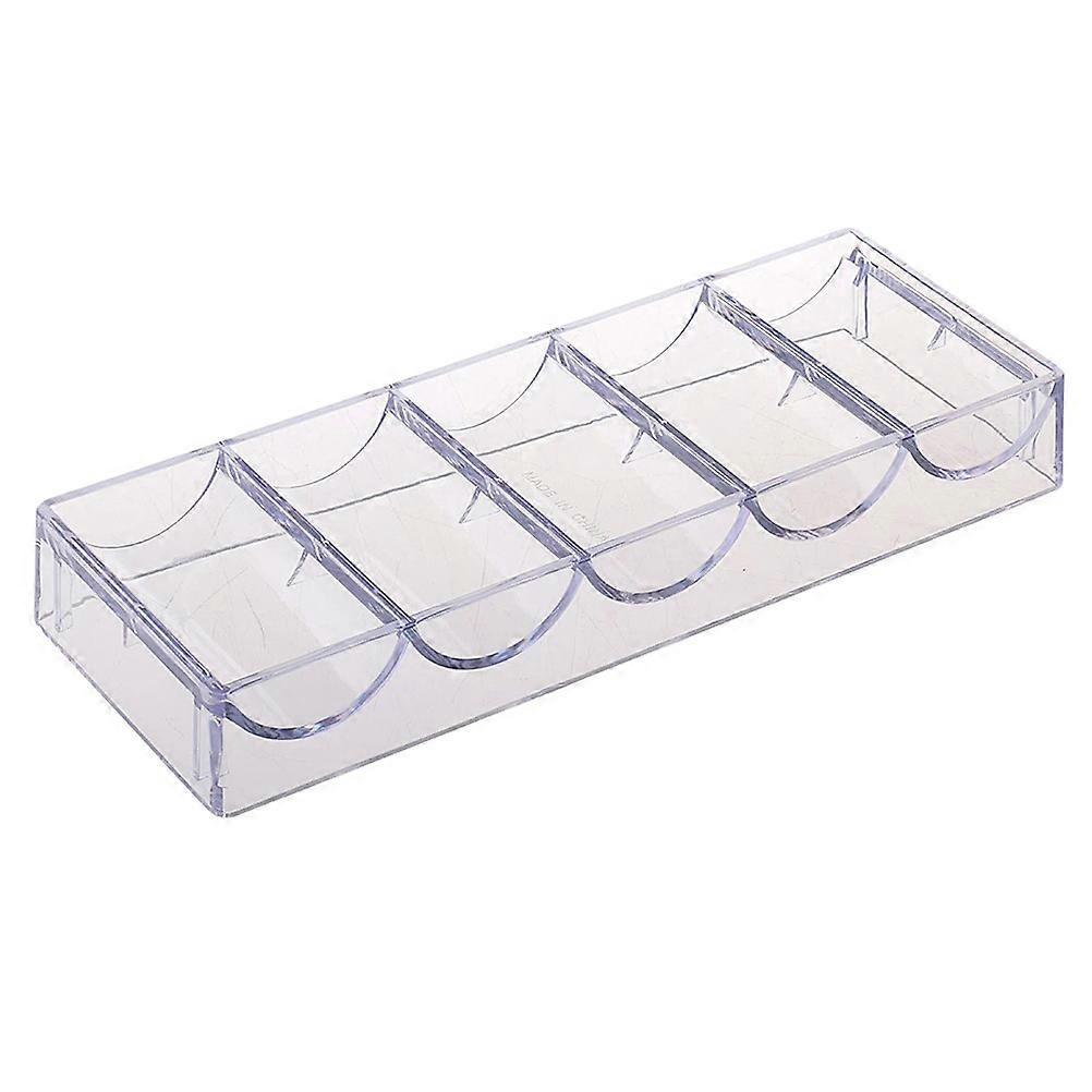 Poker Chip Container Acrylic Organizer for Storage Use 1Pcs Transparent