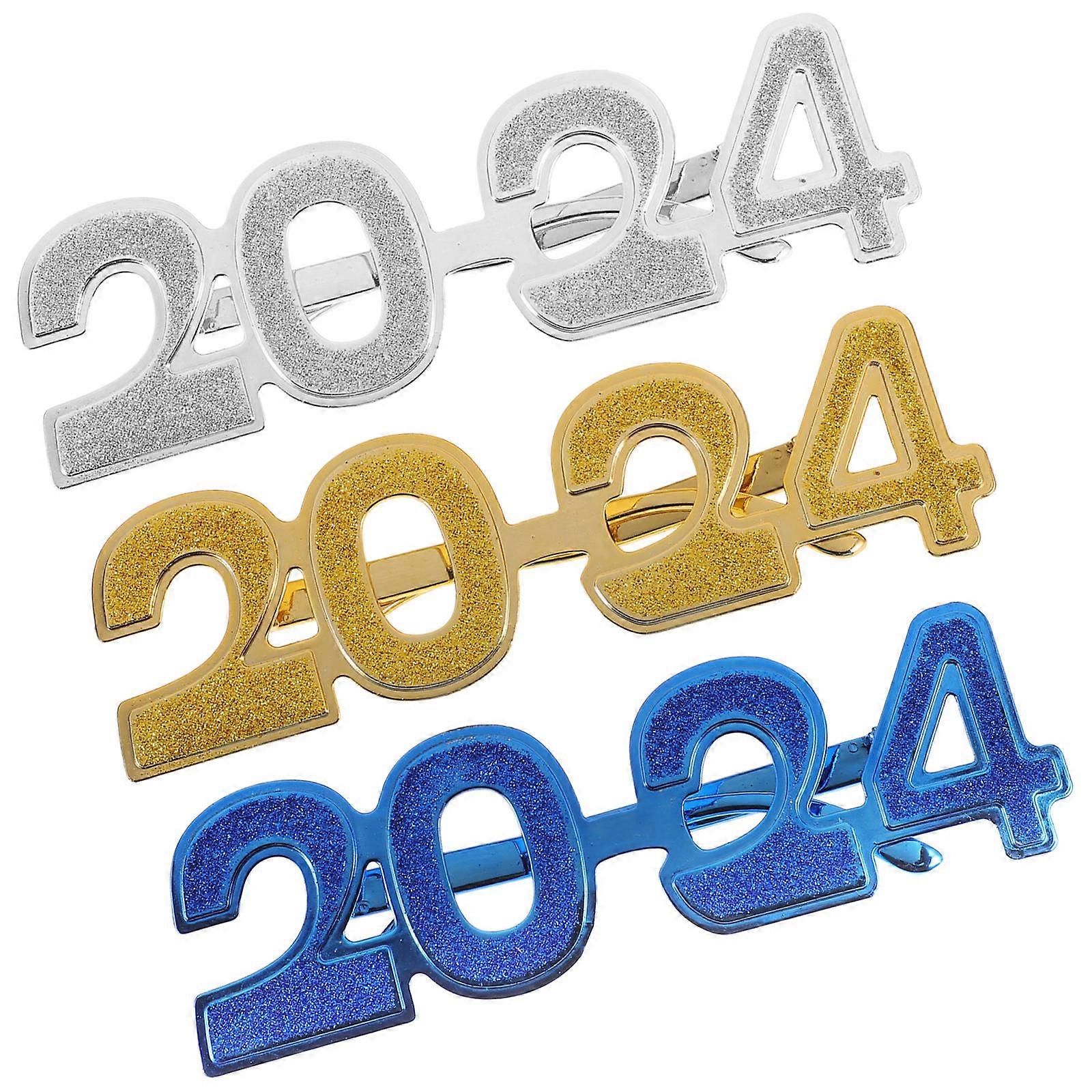 2024 Eyeglasses Happy New Year Party Glasses for 15Pcs Fun Eyewear