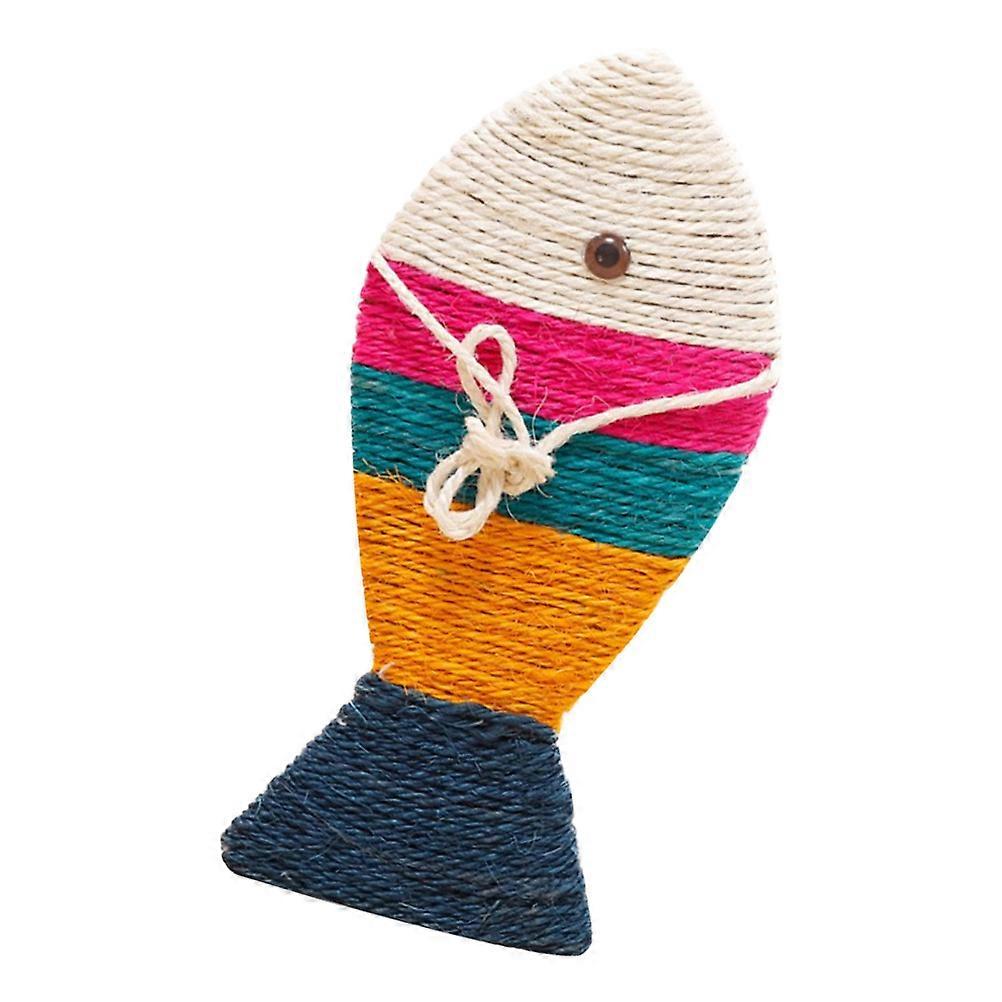 Cat Scratching Mat Fish Design for Claw Grinding 2Pcs Sisal Scratching Pad