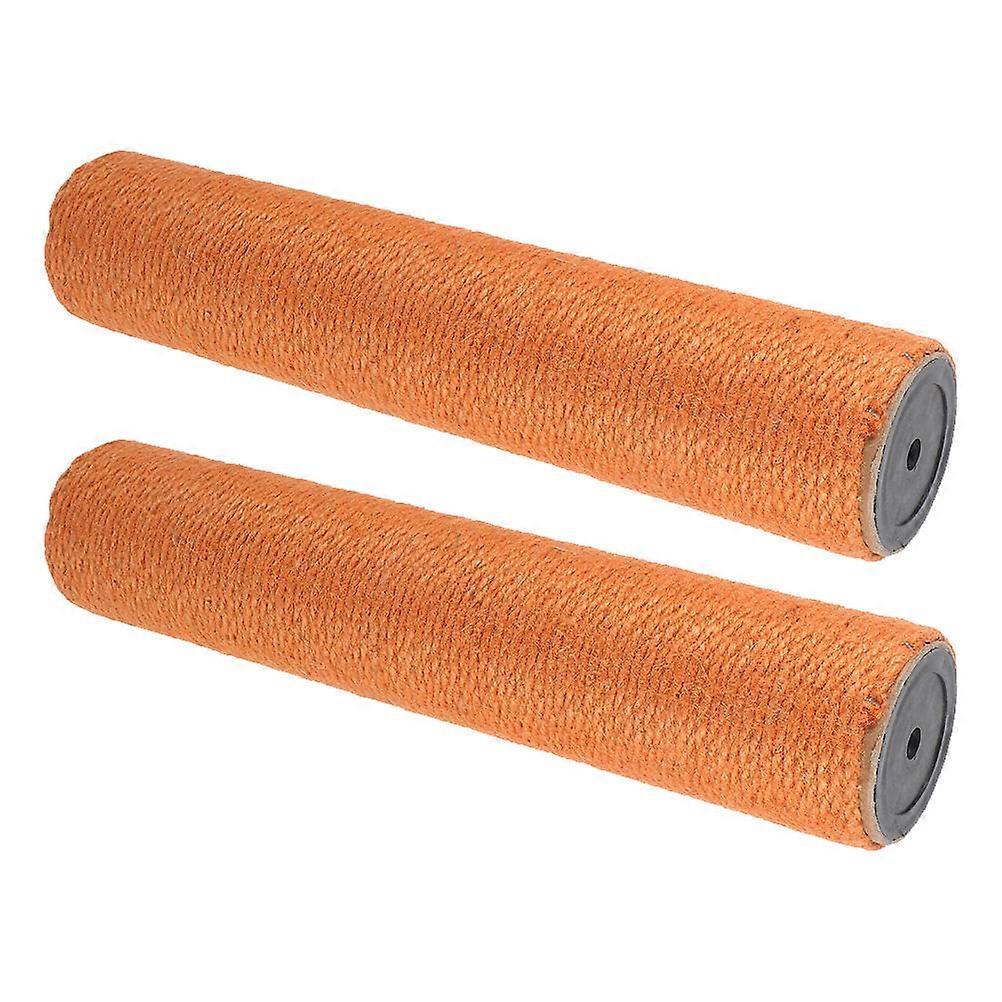 Cat Scratching Post Replacement 2Pcs Indoor Use Toy for Cats Made From Durable Jute Rope and Wood Features Strong Climbing Column