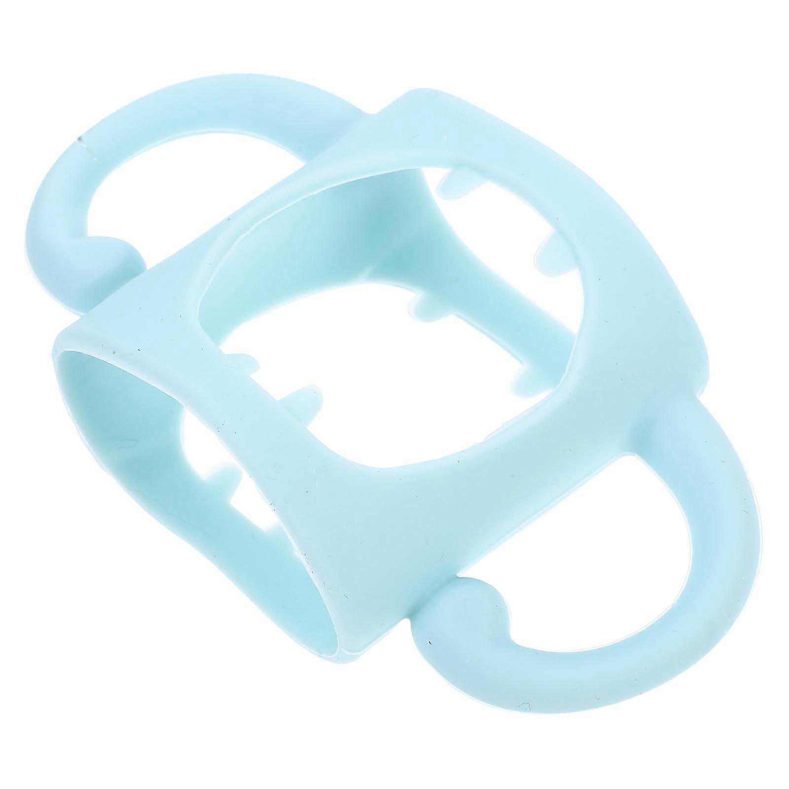 Baby Bottle Silicone Sleeve for Anti-Breakage with Handles 5Pcs Sky-Blue