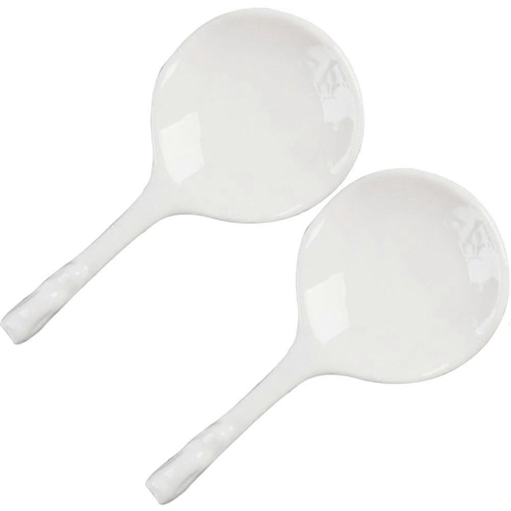 Ceramic Spoon Rest Sturdy Spoon Holder for 10Pcs Home Use