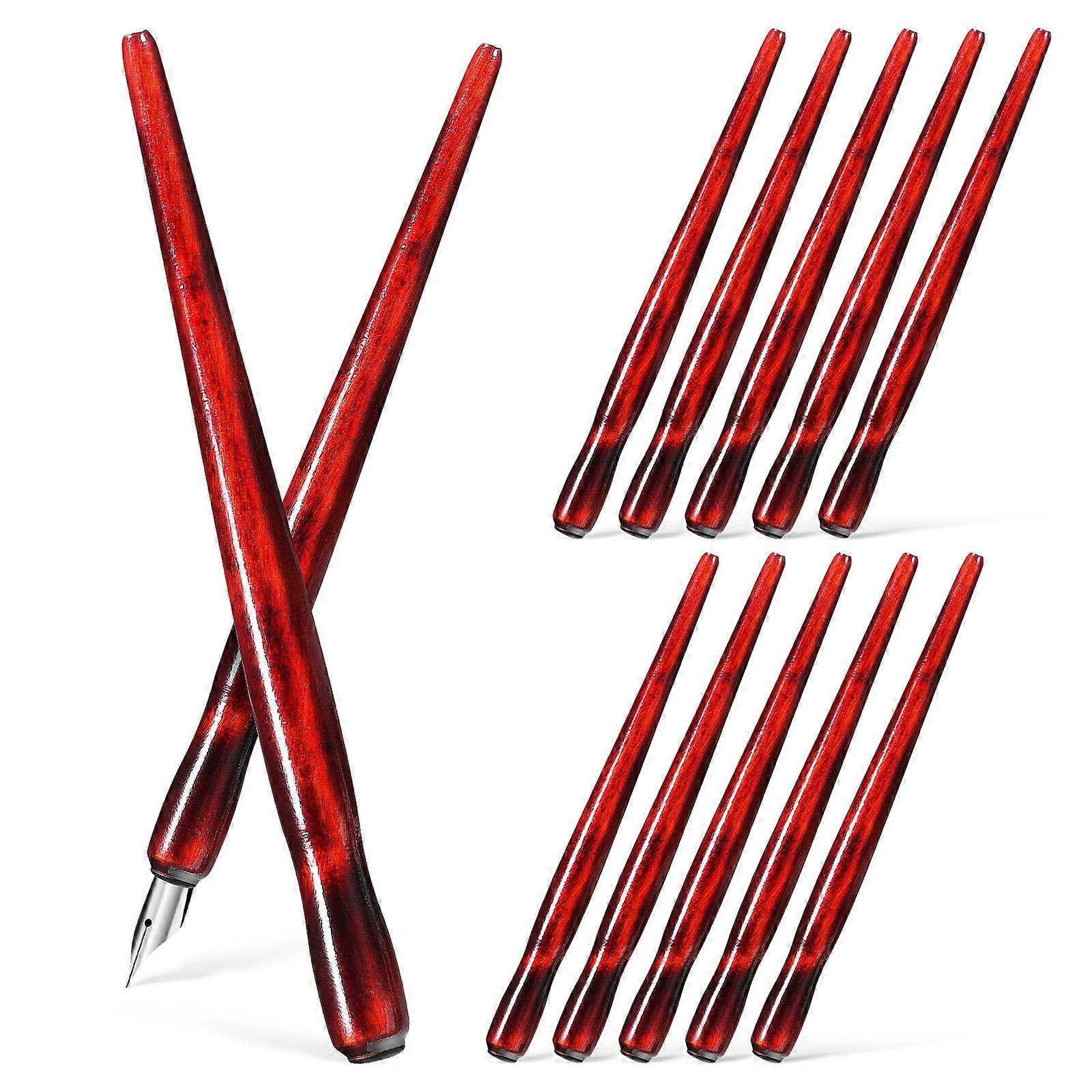 Dip Pens for Drawing Wooden Comic Nib Holders for Writing Use 24Pcs