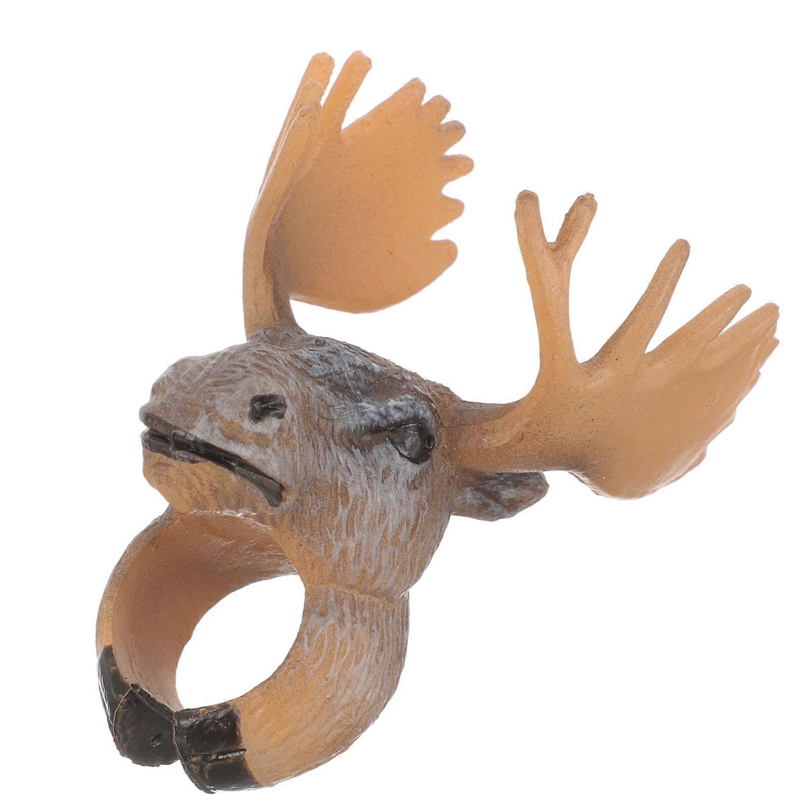 Animal Ring Chunky Ring for Performance Use 2Pcs Multi Color PVC Rings
