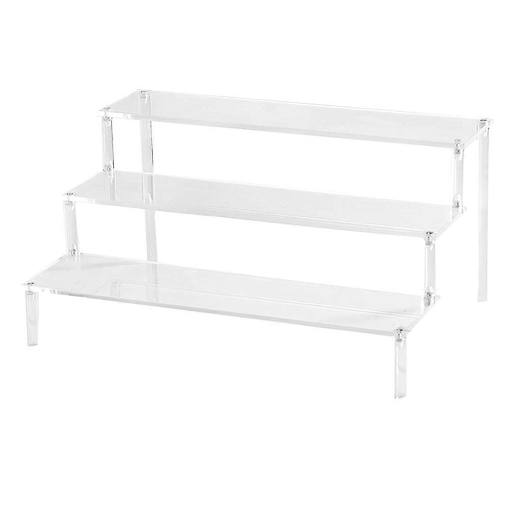 Model Display Rack Three-Tier Acrylic Stand for Home 3Pcs