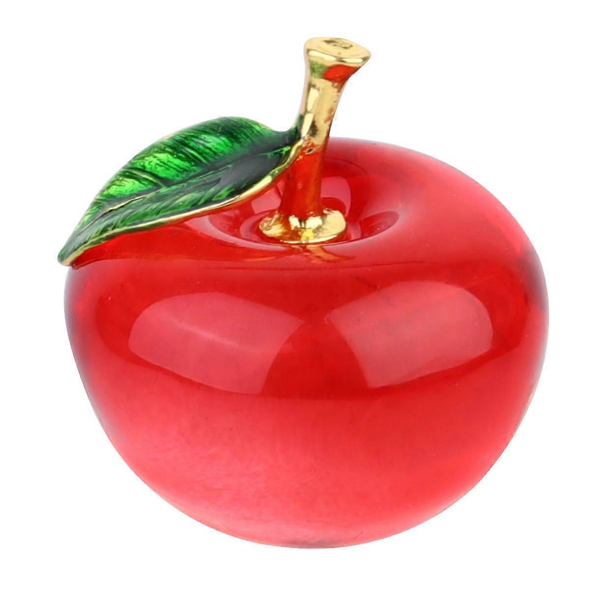 Crystal Apple Figurines for Decoration 3Pcs Sculpture Gift Set