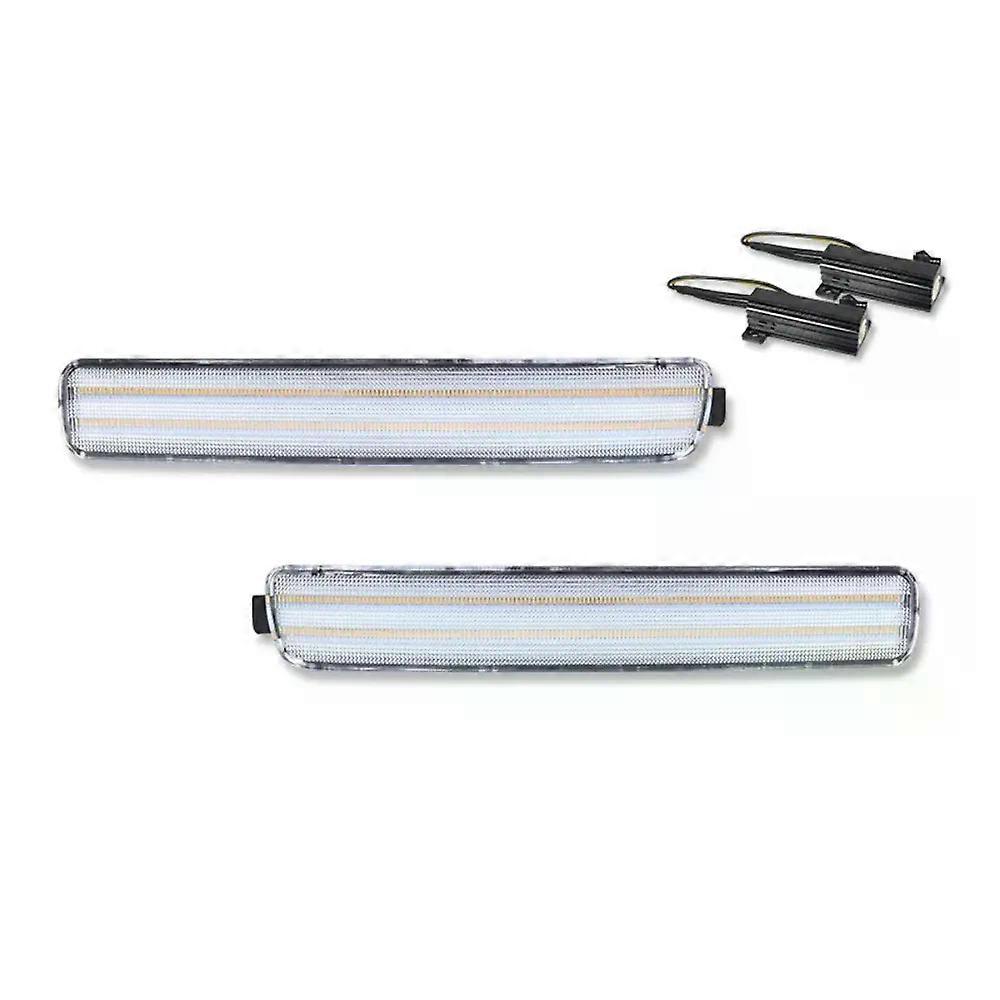 Apply Dual-color LED Car Front Dynamic Turn Signal Lights DRL Parking/Driving Lights For Honda Accord 2D Coupe / 4D Sedan 1996 1997