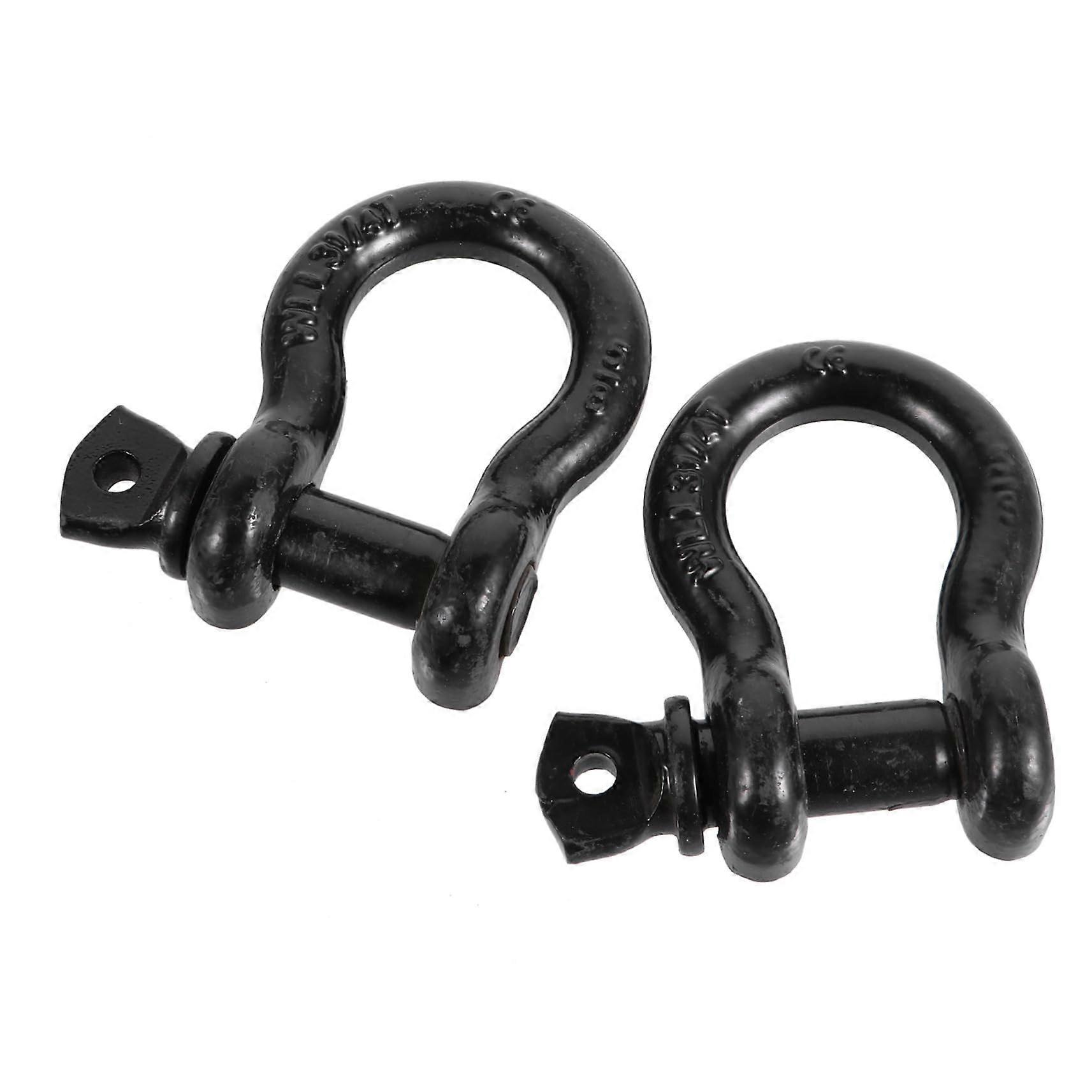 Swivel D Ring Screw Shackles 2 Pieces, CorrosionResistant, Zinc Plated, For Winch Towing OffRoad Use