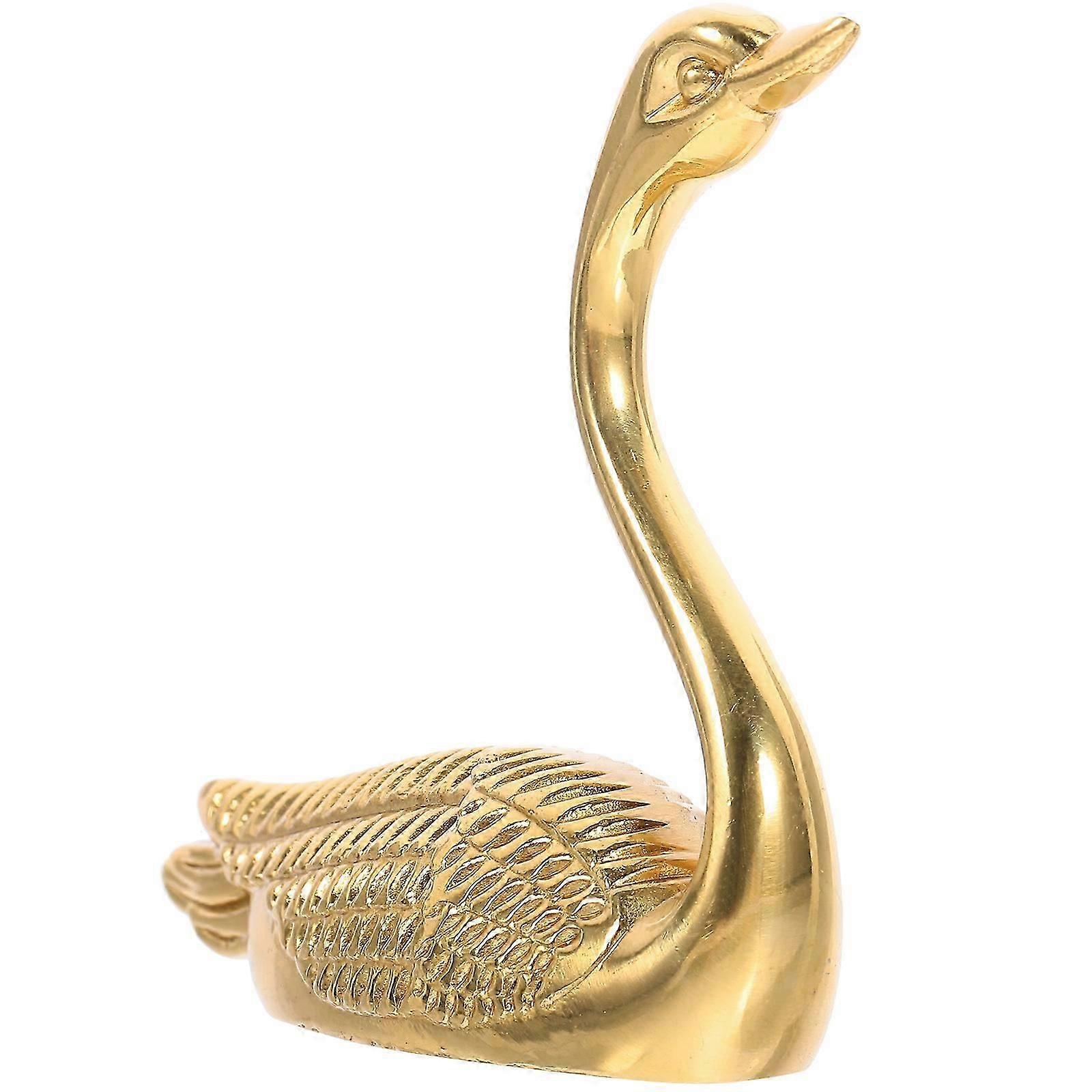 Swan Knobs For Drawer Functional Metal Dresser Knob Golden Color Homeowners DIY Enthusiasts 2.220.7in 1Set