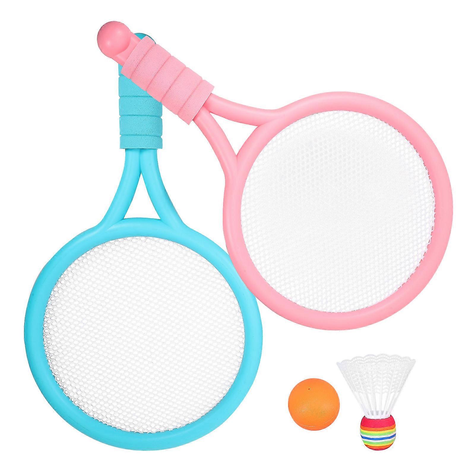 Plastic Kids Badminton Racket Set for Training 2Sets Outdoors