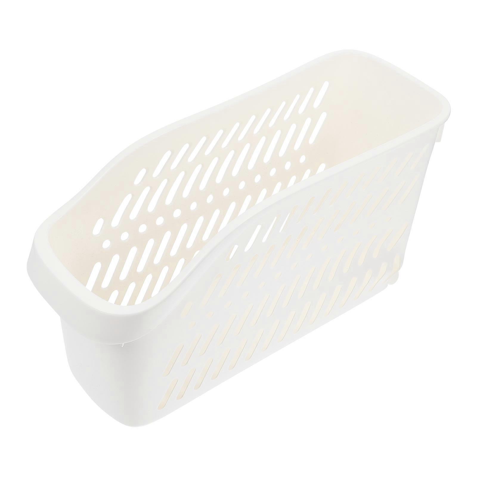 Simple Storage Box Plastic Sundries Container for Home 2Pcs White