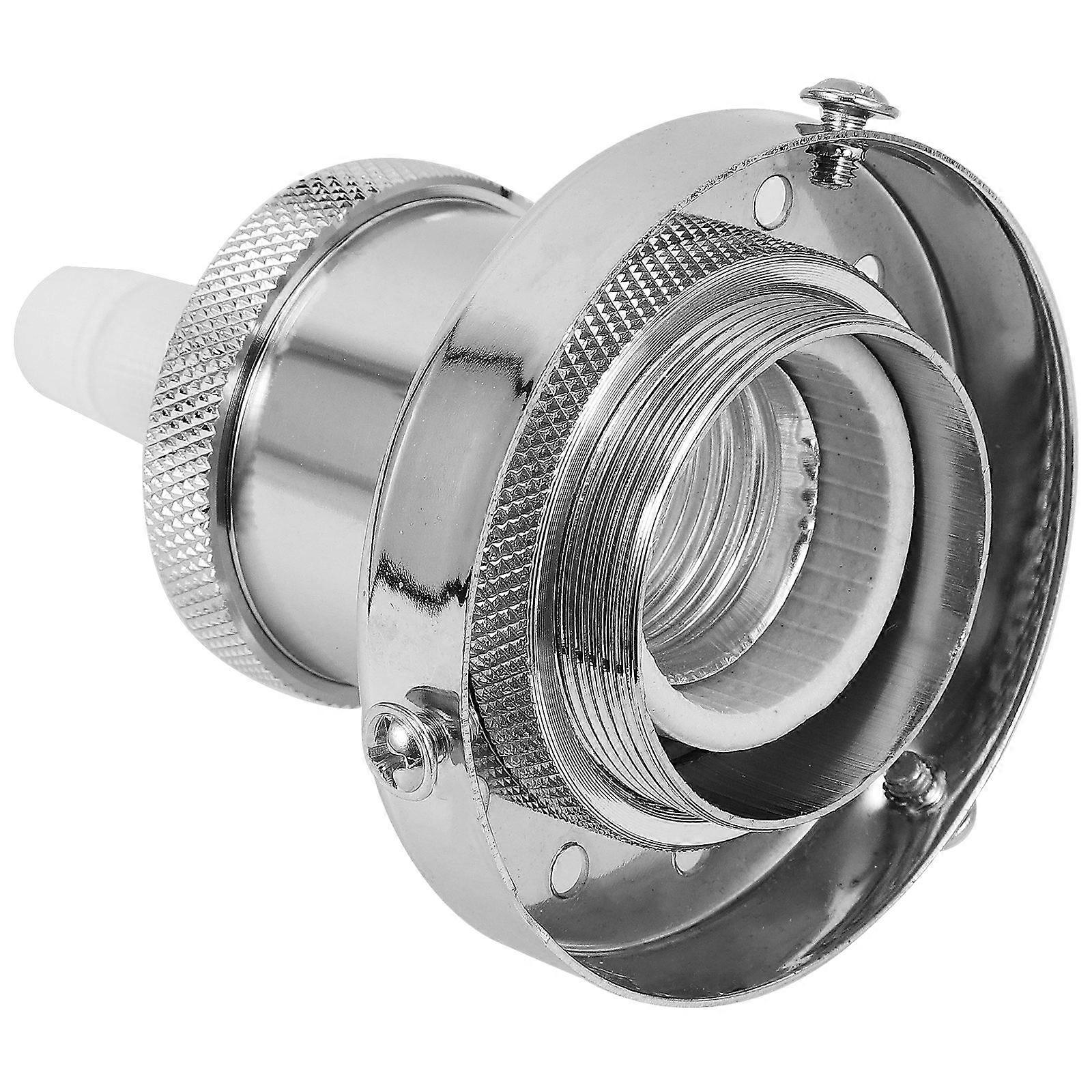 Silver Retro Light Socket for Hanging Light with Aluminum Lamp Base E27