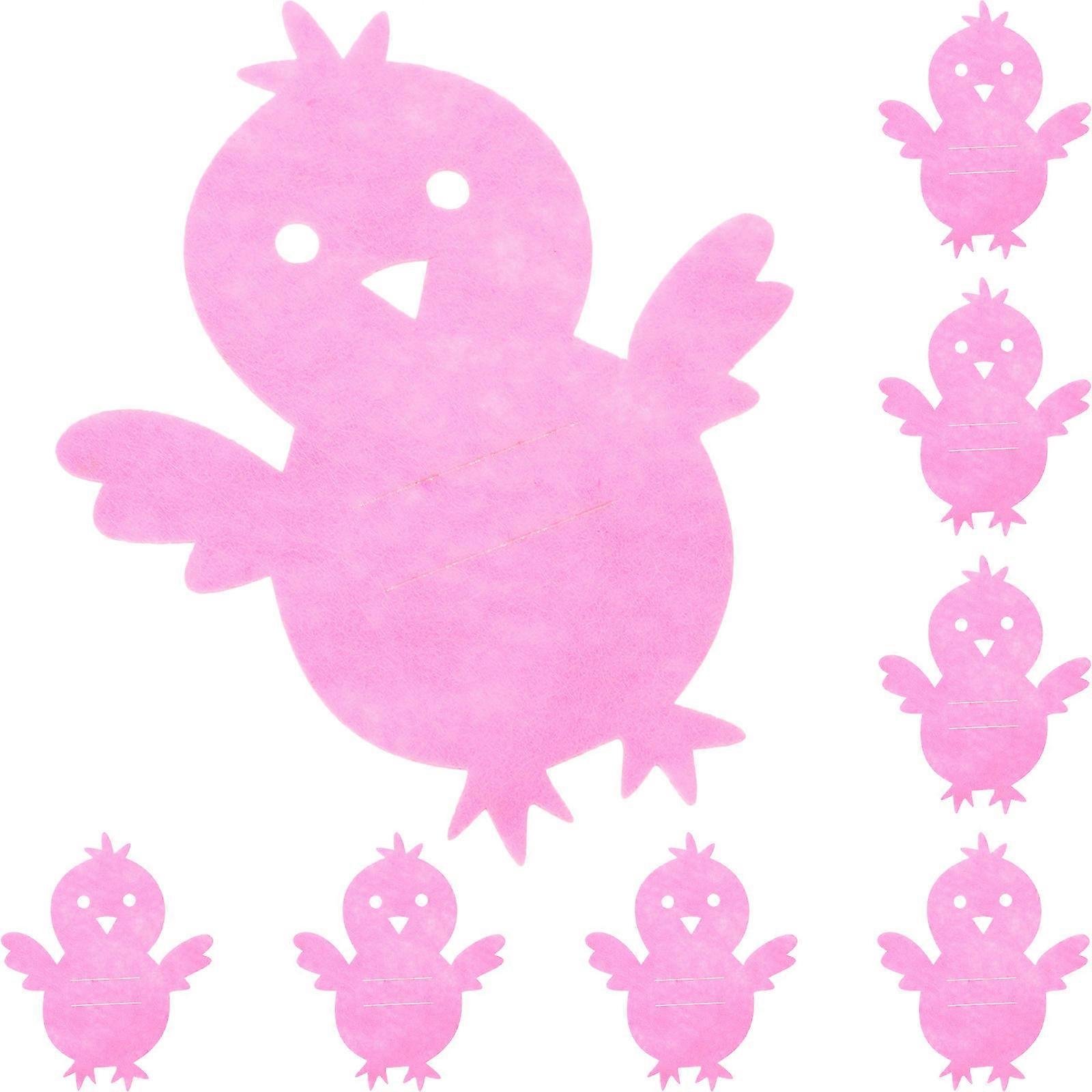 Chicken Shape Easter Utensil Holders for Fork Spoon Sleeves 24Pcs Pink