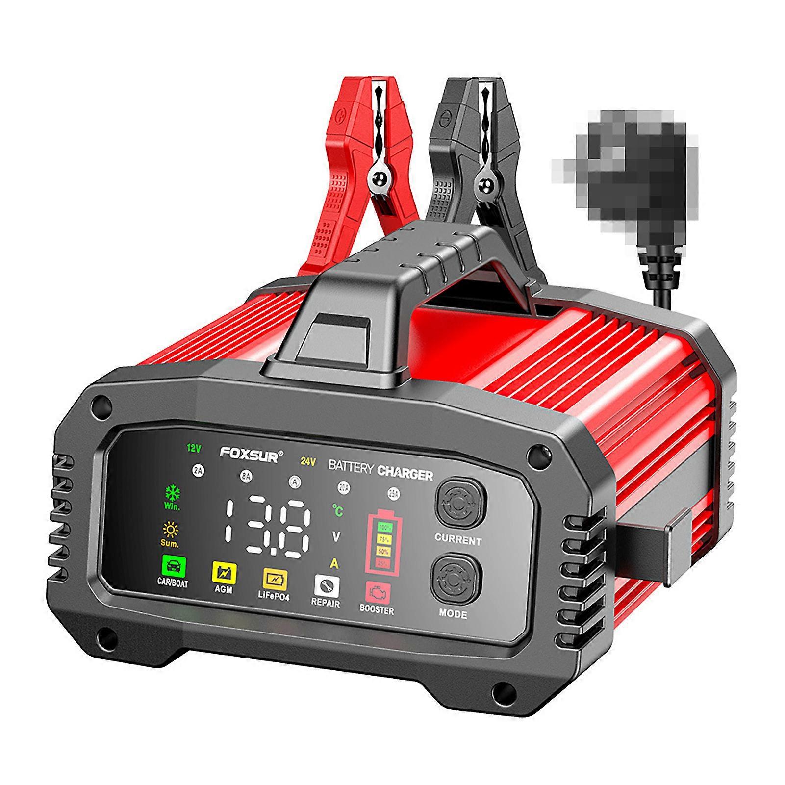 12V 25A/24V 15A Smart Car Battery Charger with Color Display