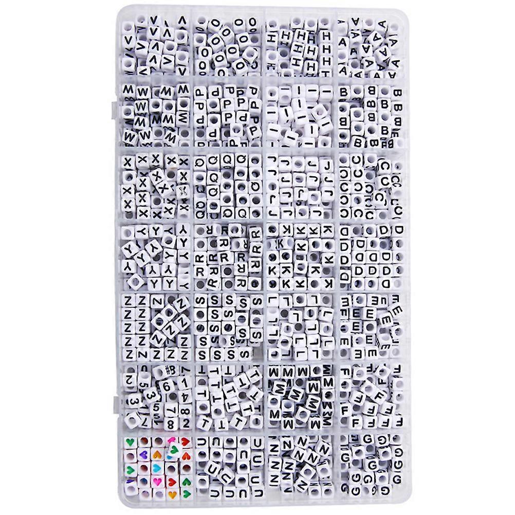 Letter Beads Acrylic Bracelet Bead for Bracelet Making 2 Boxes with Assorted Colors