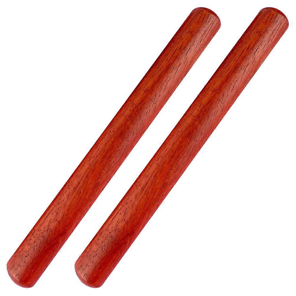 Rhythm Sticks 4 Pairs Wooden Musical Instruments For Children Educators Classroom Teaching Dark Red Color Cultivating Musical Literacy