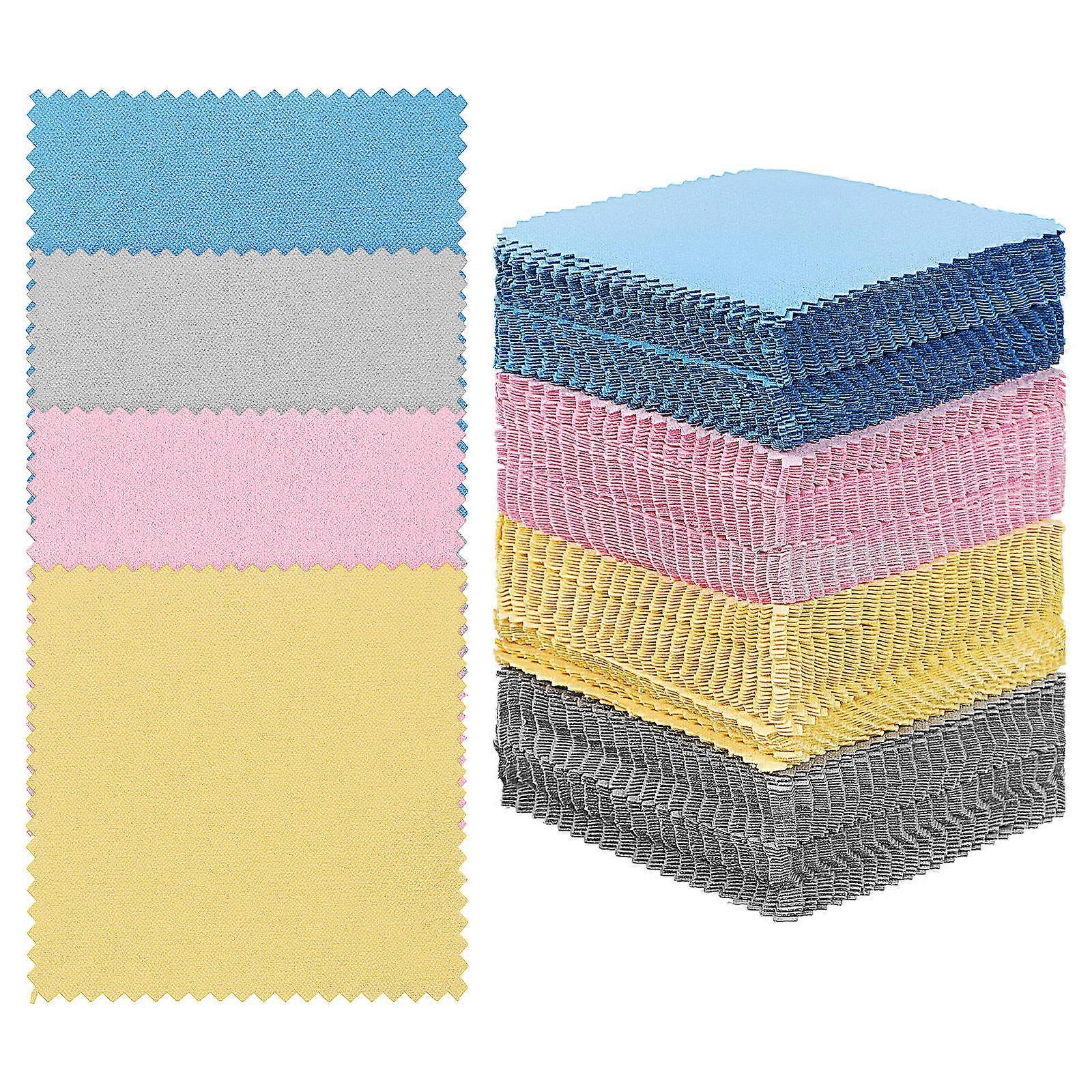 Jewelry Polishing Cloths 800 Pcs Assorted Color Soft Cleaning Cloths For Daily Cleaning And Maintenance