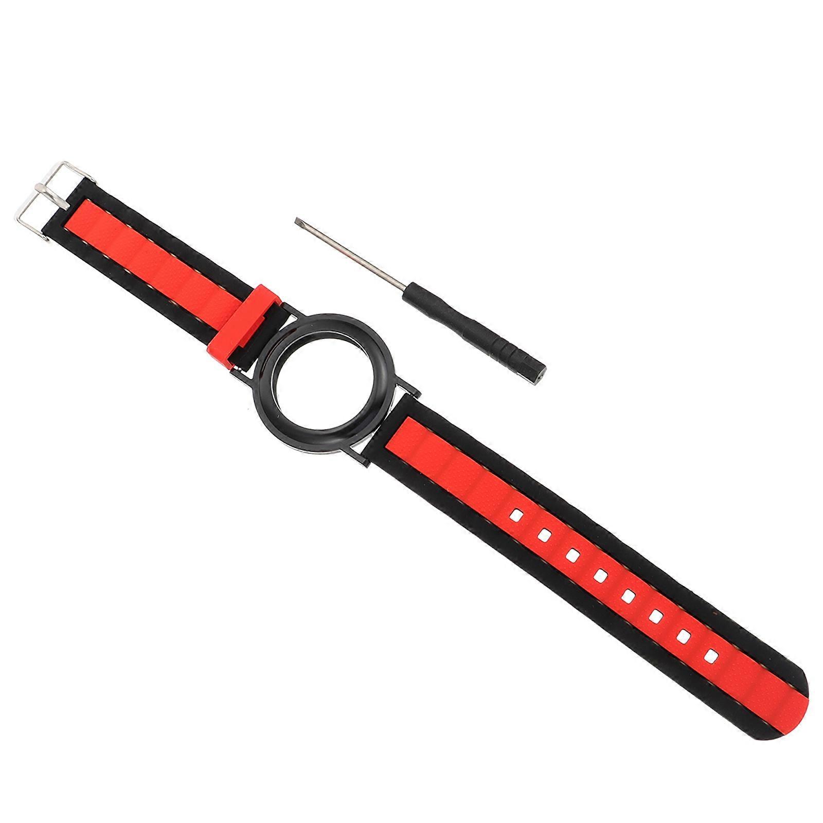 Watch Strap for 2Pcs Red Silicone Full Protection Band