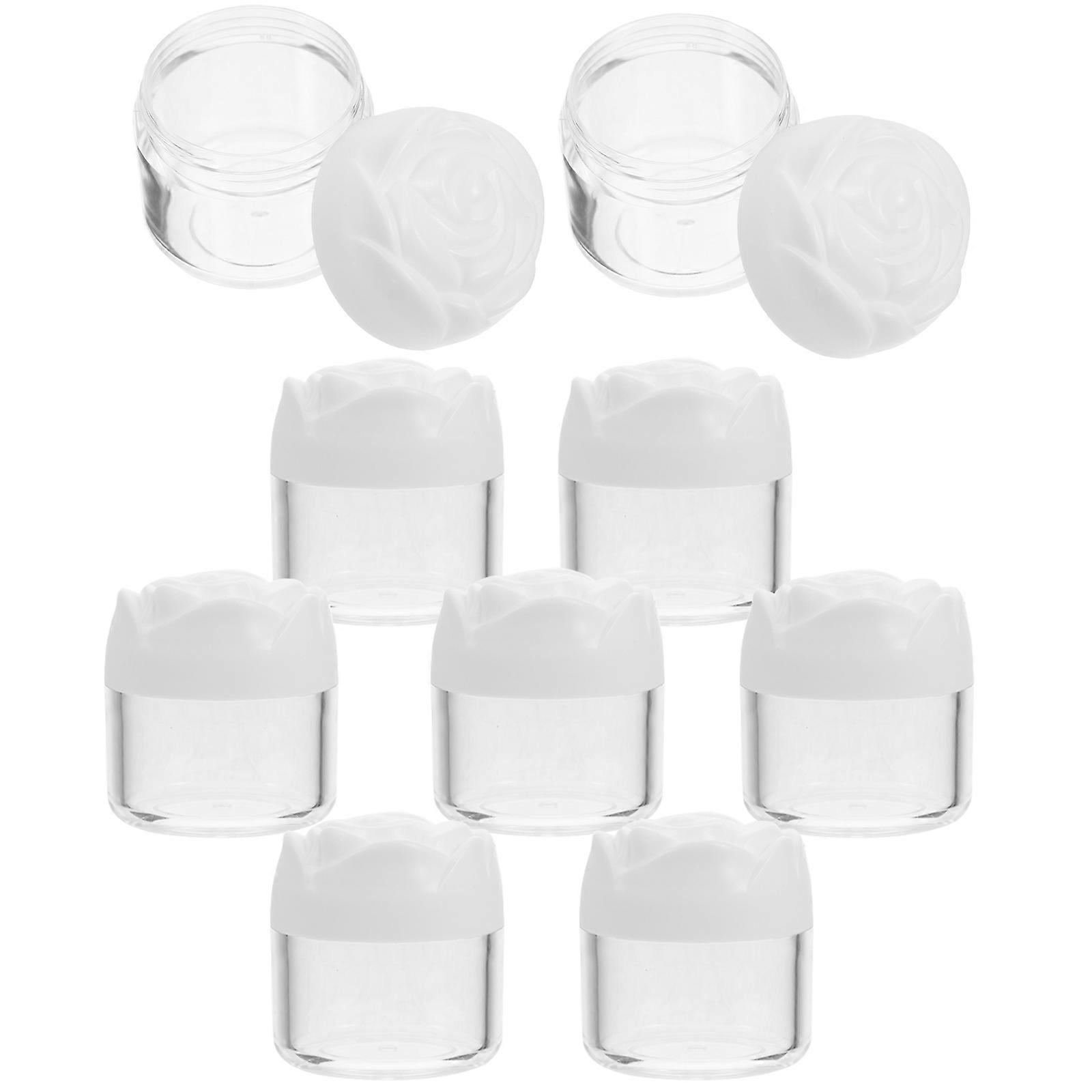 Plastic Cream Containers Rose Flower Shape Jar for Cream Storage 24Pcs