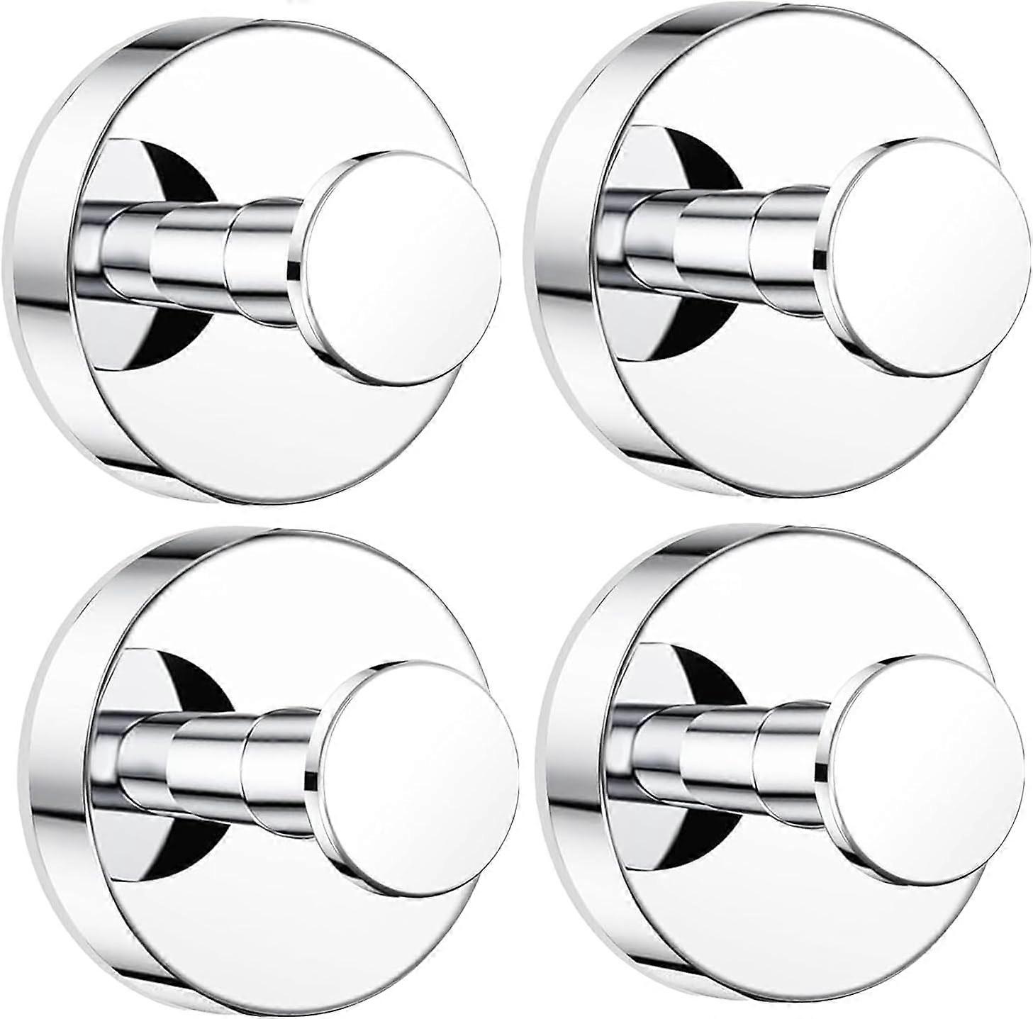 4Pcs Suction Cup Hooks For Shower, No-Drill Bathroom Hooks For Towels, Robes