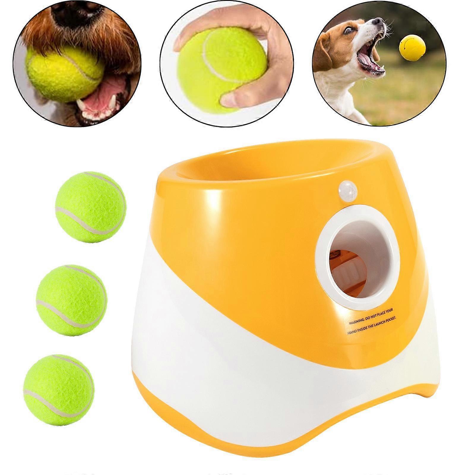 Machine à lancer des balles pour chiens, jouets interactifs pour chiens d'intérieur et d'extérieur, balle automatique