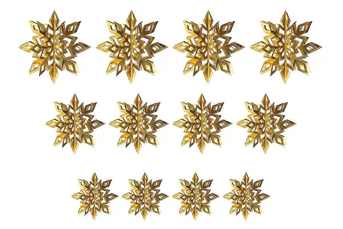 3D Paper Snowflake Hanging Decorations for Christmas Party-Silver
