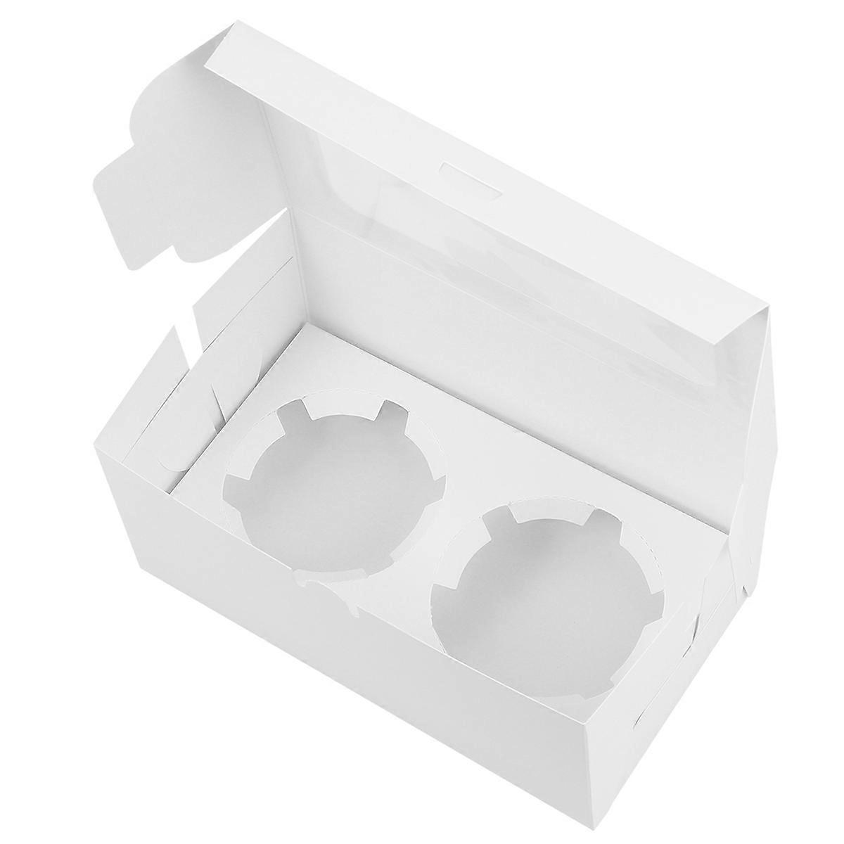Egg Tart Box Cupcake Packing Box for Storing Cake 30Pcs White
