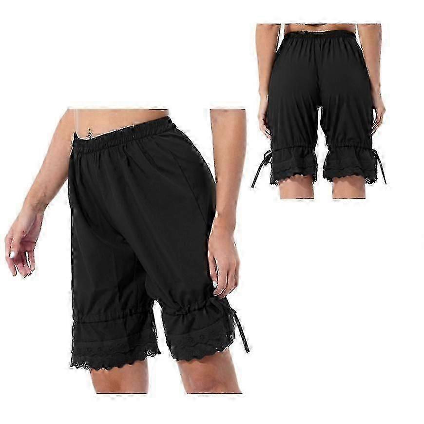 Vintage İç Çamaşırı Şort Lady Kız Fırfır Yay Bloomers Pantolon Tarihi Cadılar Bayramı Cosplay Kostüm-İyi
