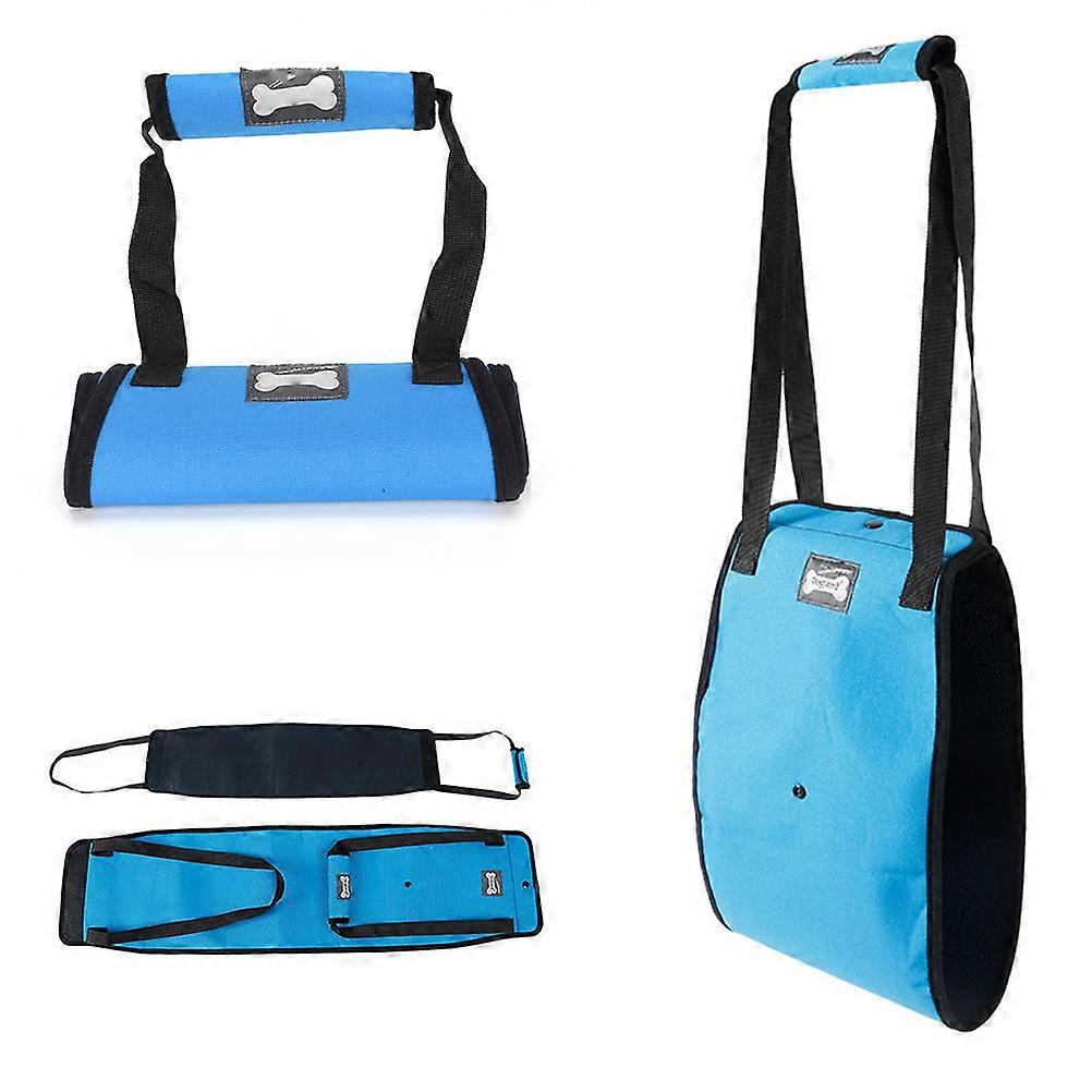 Dog Chest Harness Aid Lift Support Harness with Handle Blue
