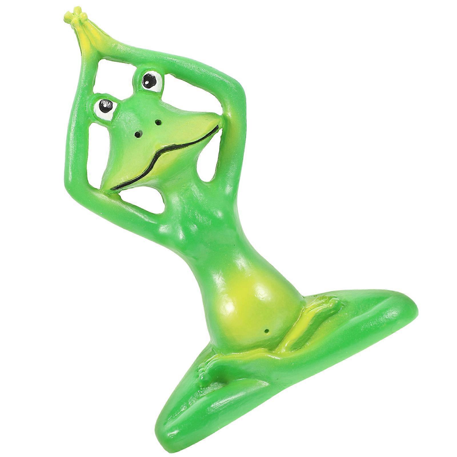 Sculpture Resin Frog Statue for Tabletop Decor 3Pcs