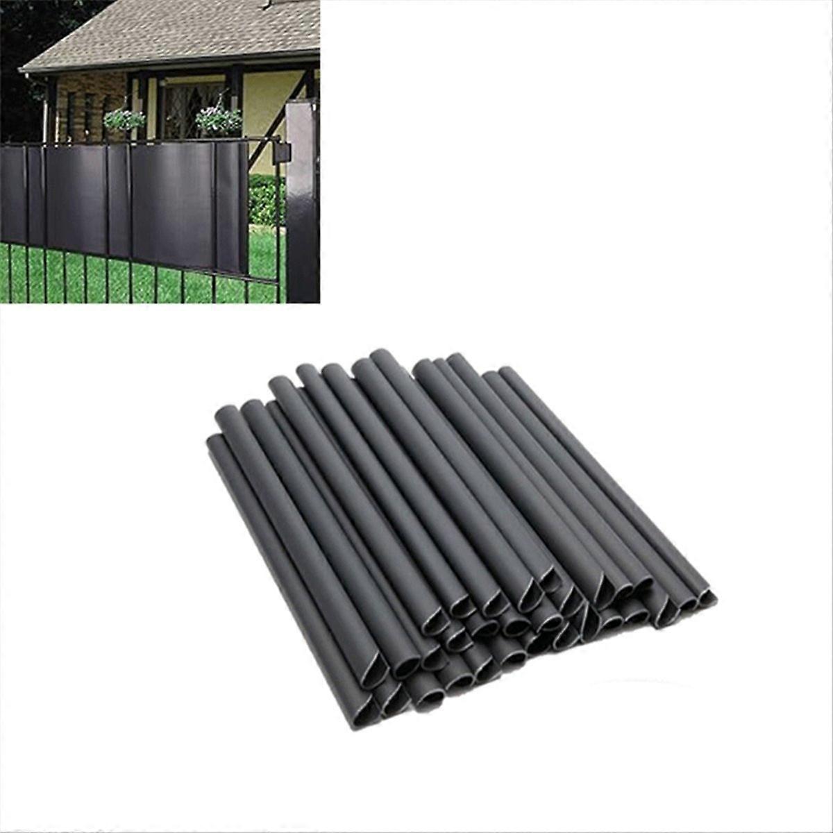 30Pack PVC Mounting Clips, Privacy Screen, Privacy Screen Strips for Double Rod Mats, Clamp Rail for