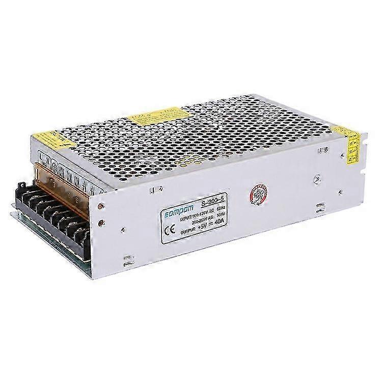 SOMPOM SS-200-5 5V 40A 200W Lighting Transformer Power Supply Switch Drive LED Strip Power Source for Display Lighting Monitor Edition 1023