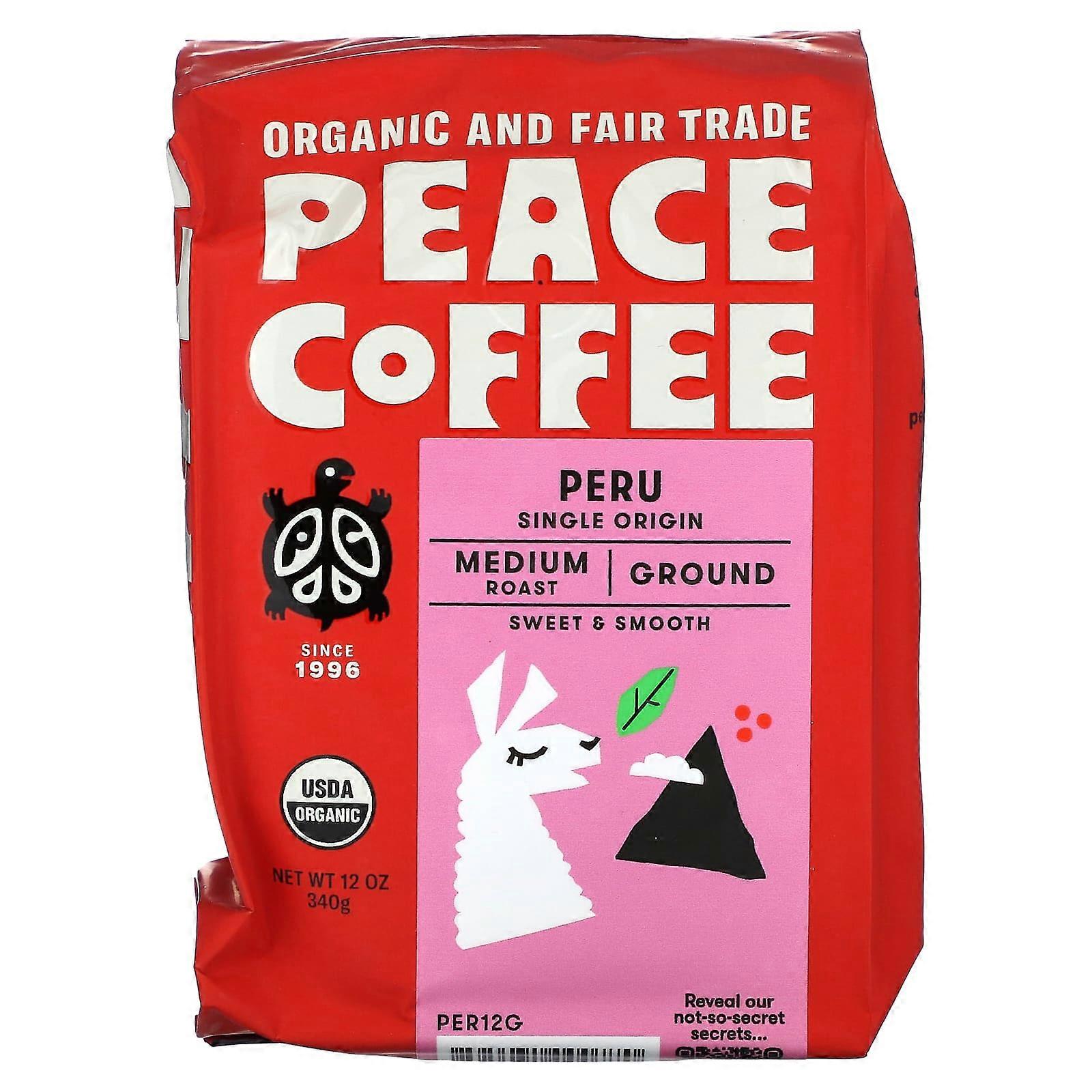 Organic Peru, Ground, Medium Roast, 12 oz (340 g)