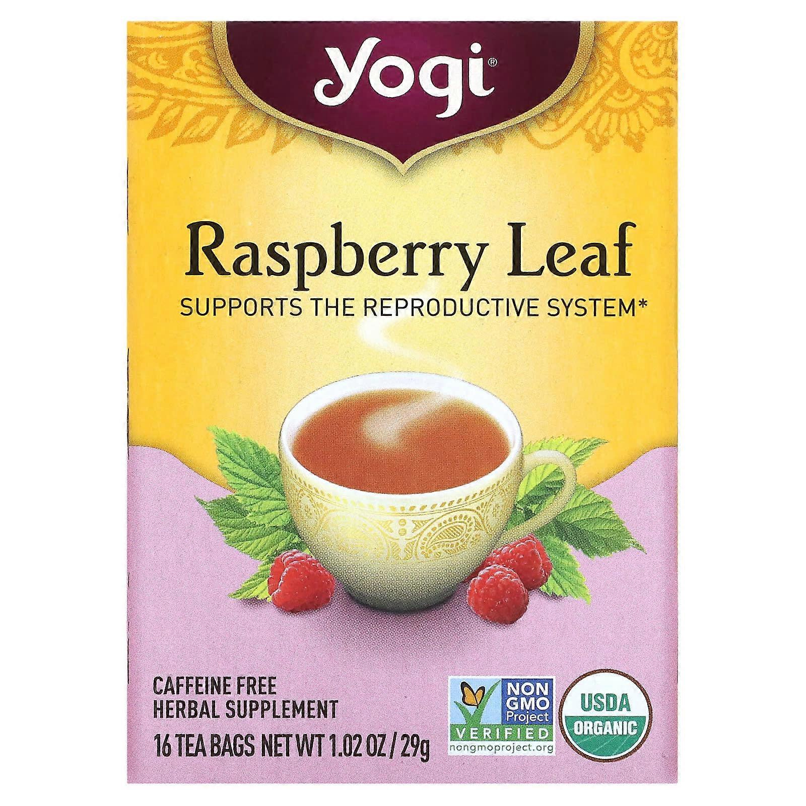 Raspberry Leaf, Caffeine Free, 16 Tea Bags, 1.02 oz (29 g)