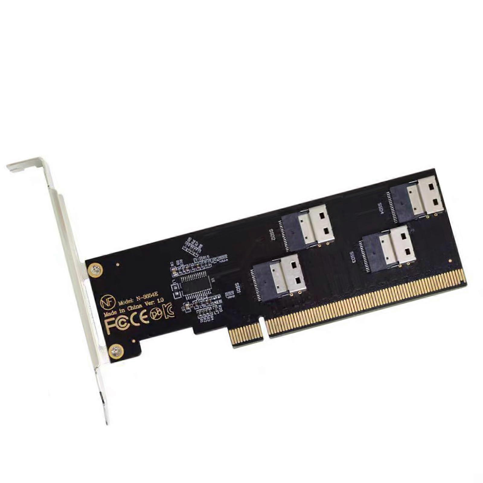 Computer Adapter Half Height PCIe X16 To SFF8654 4i/8i Graphics Card Expansion Board For PC Desktop Accessories