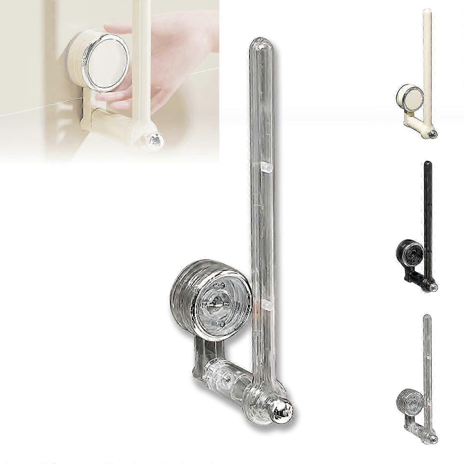 Multi-Function Suction Cup Hanging Rod, Adjustable Rotating Suction Cup Paper Roll Towel Holder