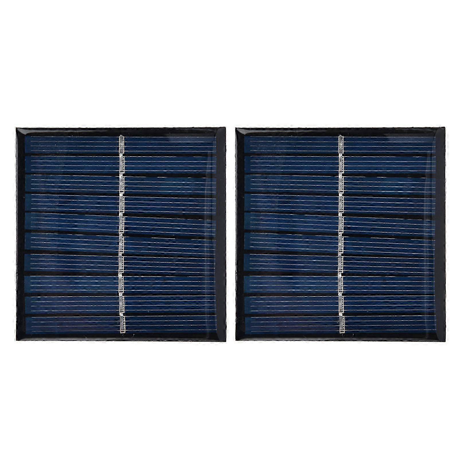2Pcs Mini Solar Panel Portable Encapsulated Cell Epoxy Flexible DIY Use 0.7W 5V 0140mA
