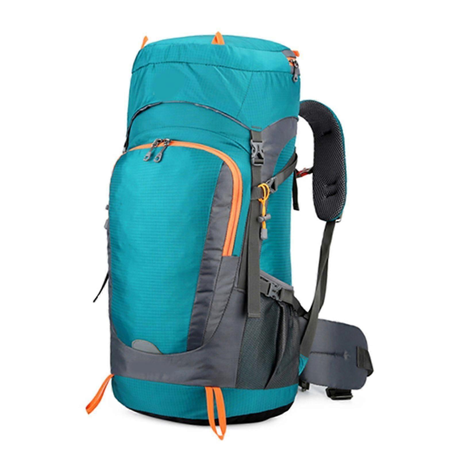 65L Water Resistant Hiking Backpack With Rain Cover For Camping