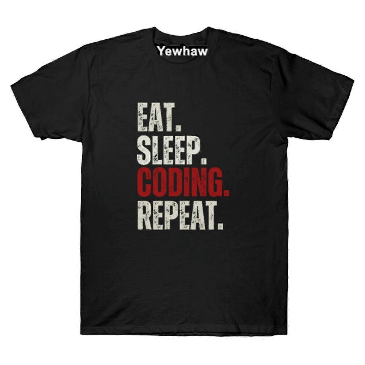 Eat Sleep Coding Repeat, Funny Programmer Sayings T-shirt Programmer Humor Tee