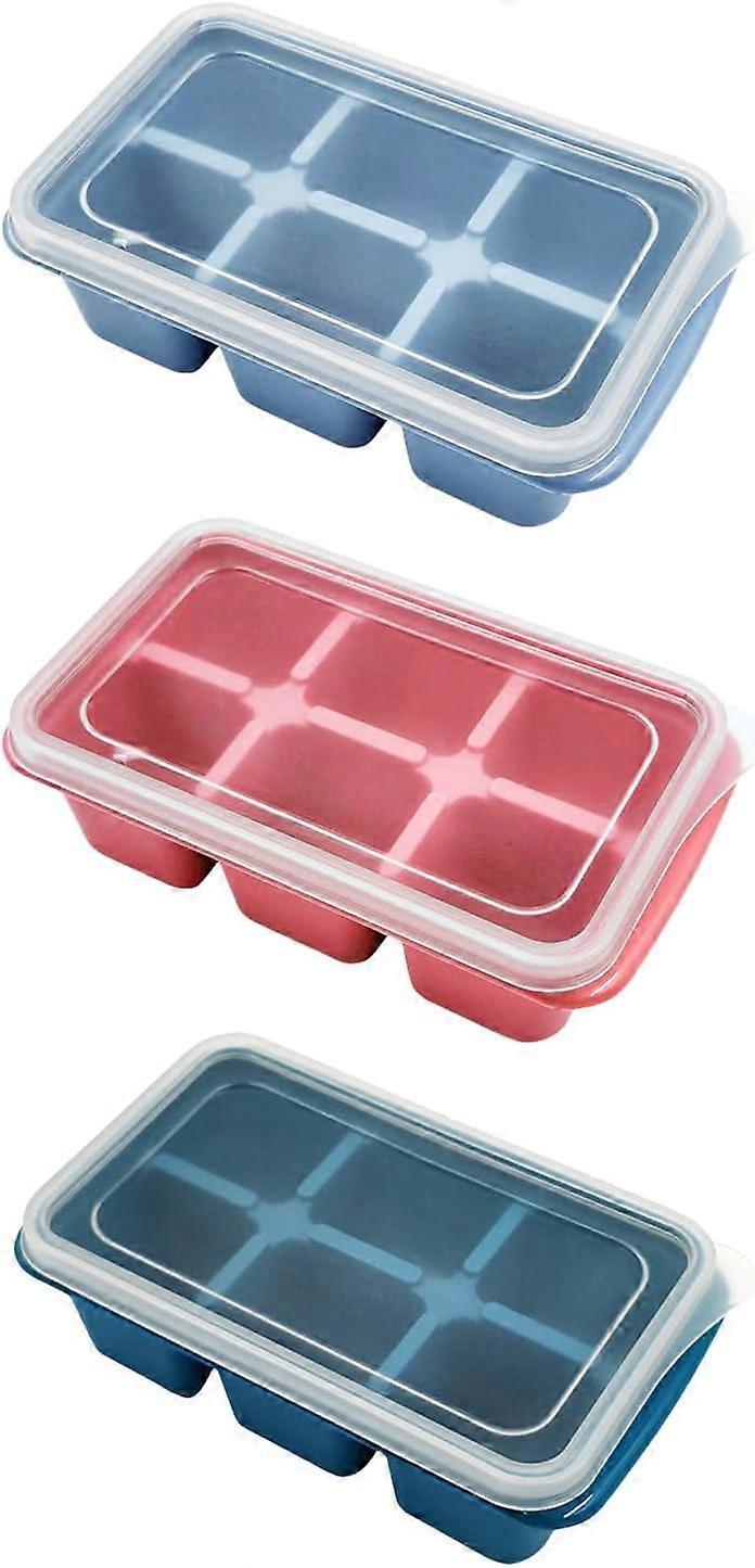 Family Sized Ice Molds With Sturdy Base, Easy Ice Removal, Light Blue, For Dining And Parties