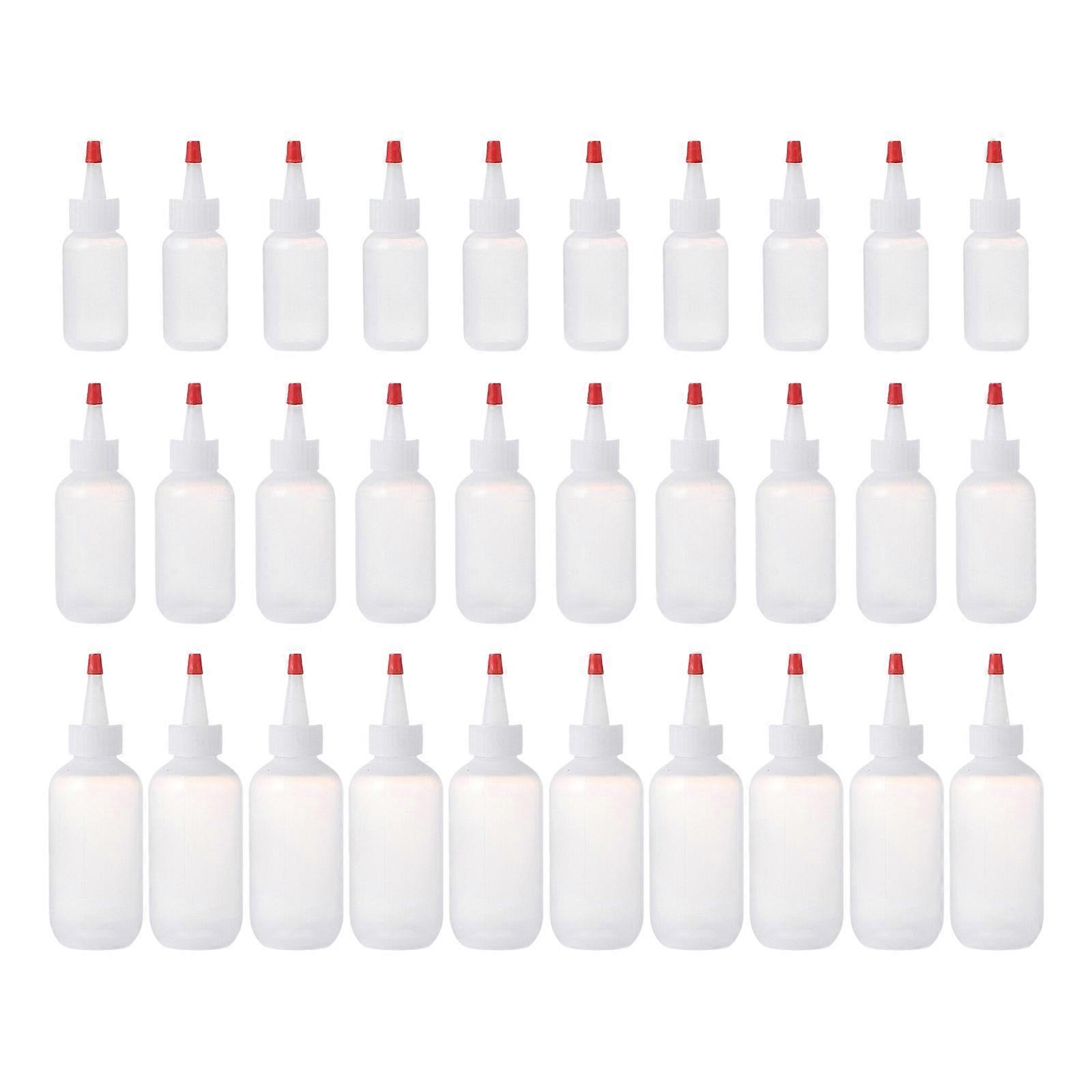 Pack Of 30 Accuracy Squeeze Bottles With Leak proof Design And Ergonomic Soft Body For Kitchen Condiments Multicolor