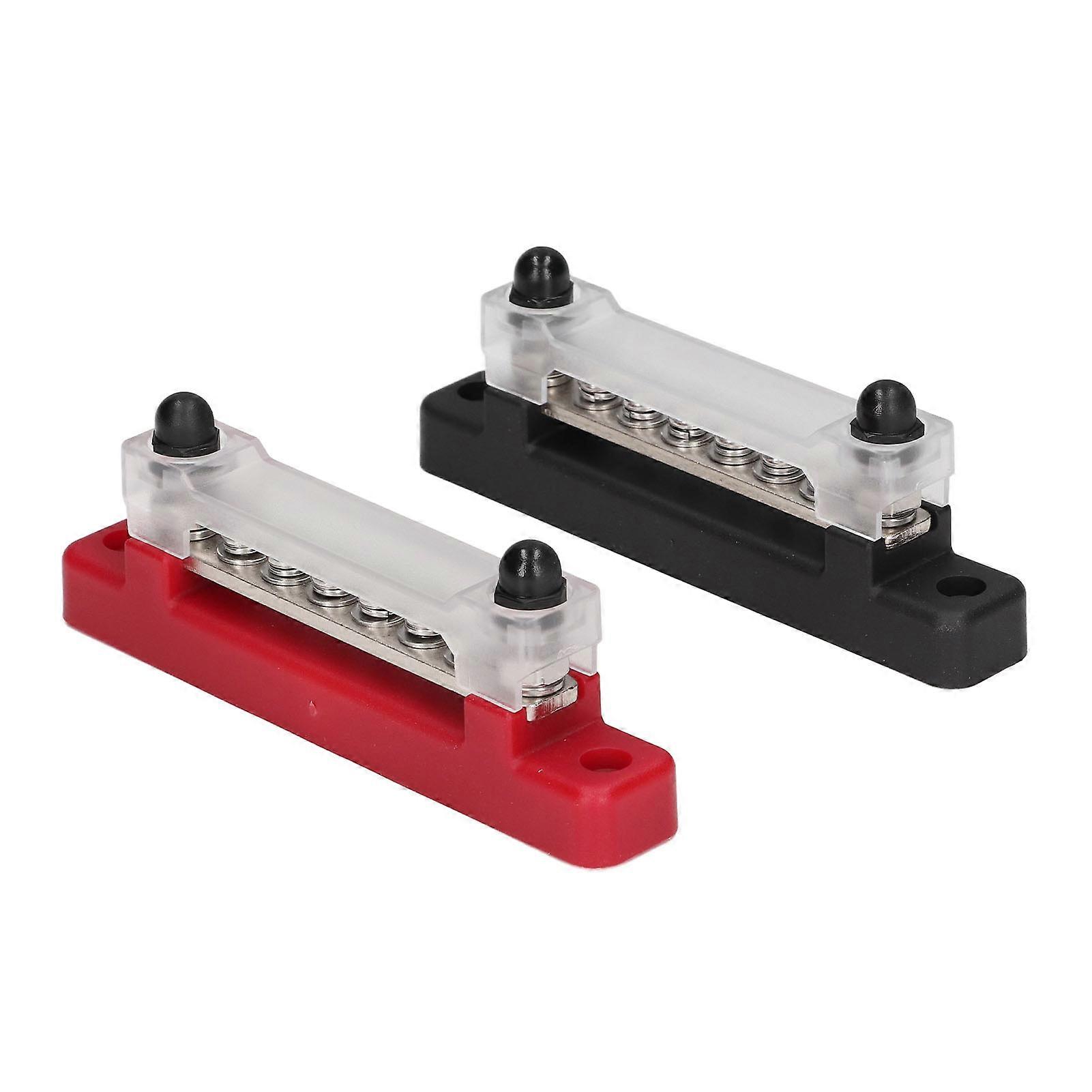 Power Distribution Terminal Block Battery Bus Bar Set Ground RV 6P Single Row Connection Busbar