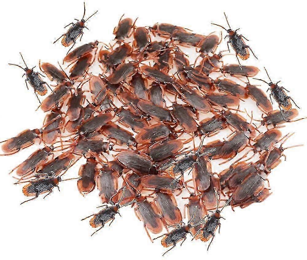 100pcs الصراصير وهمية، مزحة الصراصير، البلاستيك صرصور خدعة اللعب للحزب، هالوين، والديكور
