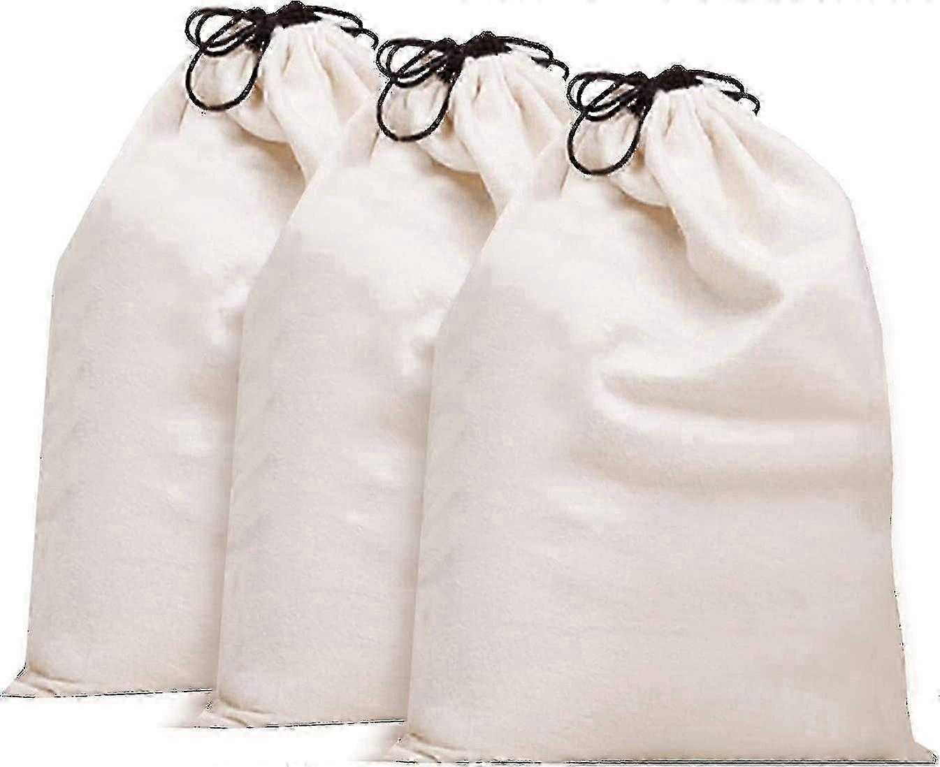 3 Pack Cotton Dust-proof Drawstring Storage Pouch Bag